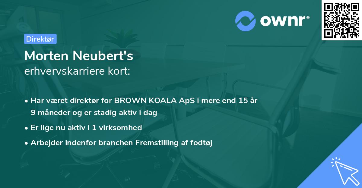 Morten Neubert's erhvervskarriere kort
