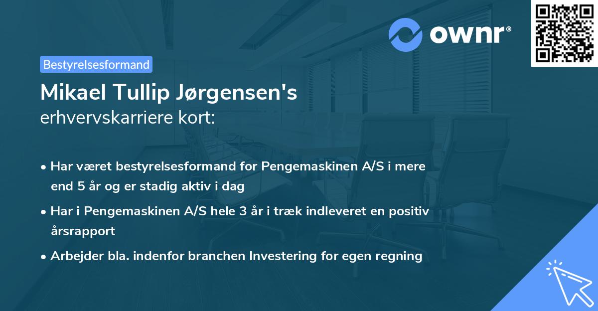 Mikael Tullip Jørgensen's erhvervskarriere kort
