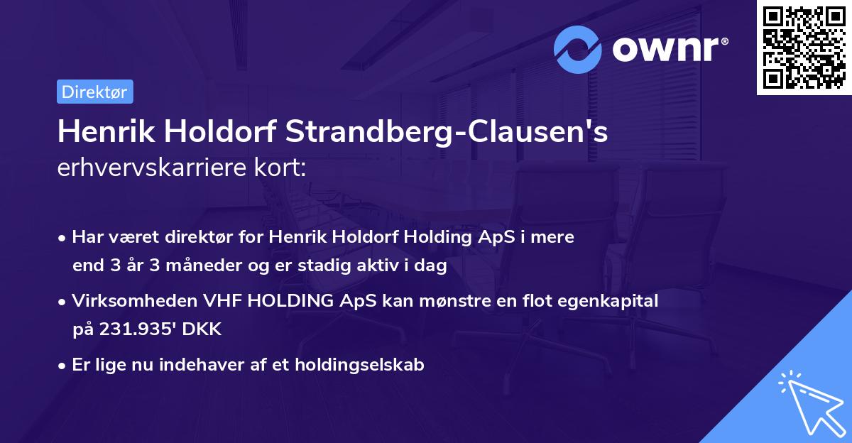 Henrik Holdorf Strandberg-Clausen's erhvervskarriere kort