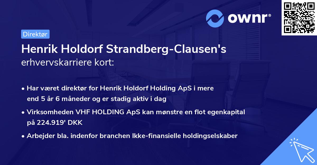 Henrik Holdorf Strandberg-Clausen's erhvervskarriere kort