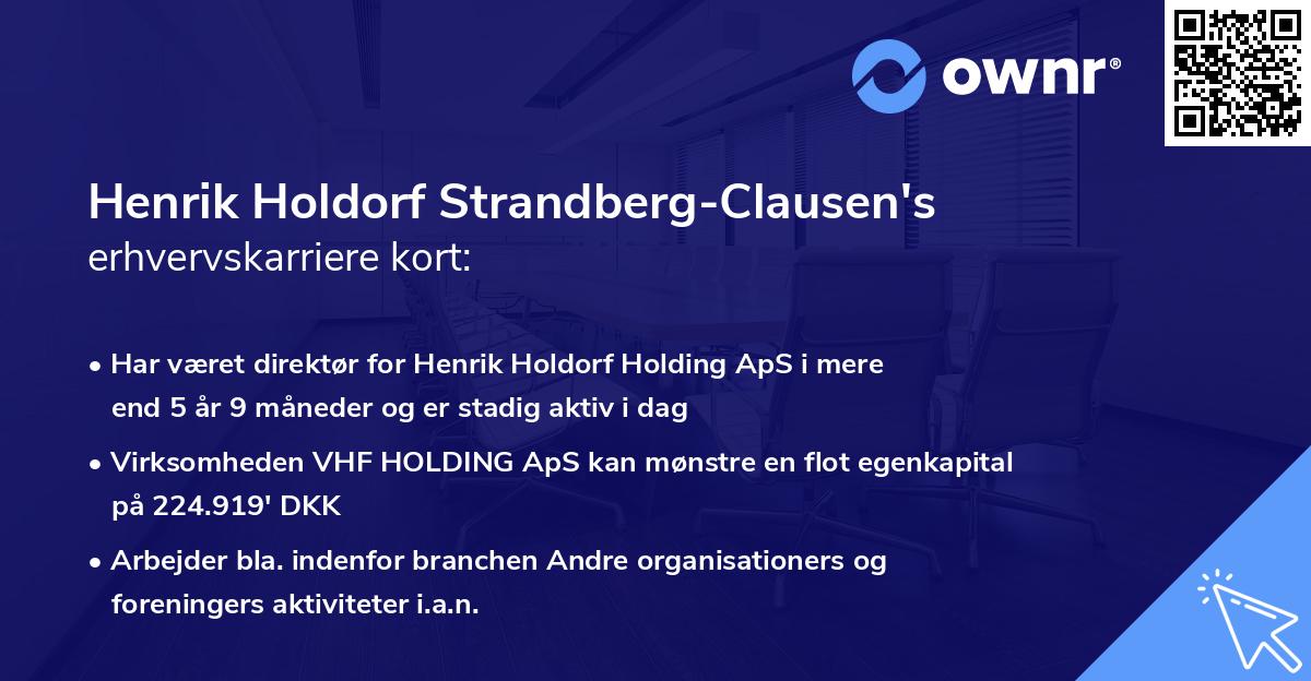 Henrik Holdorf Strandberg-Clausen's erhvervskarriere kort