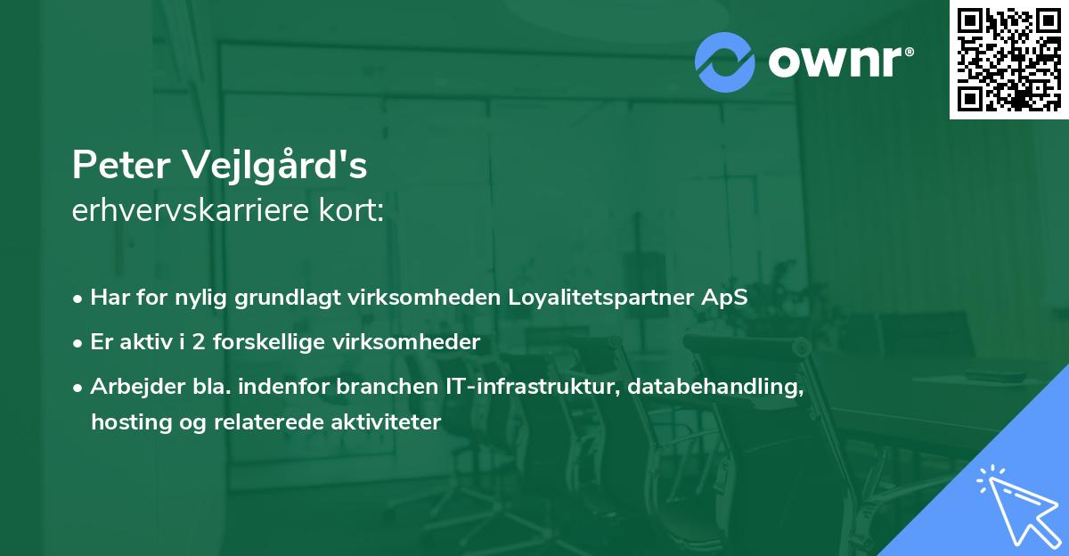 Peter Vejlgård's erhvervskarriere kort