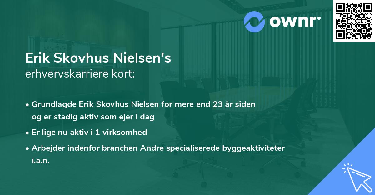 Erik Skovhus Nielsen's erhvervskarriere kort
