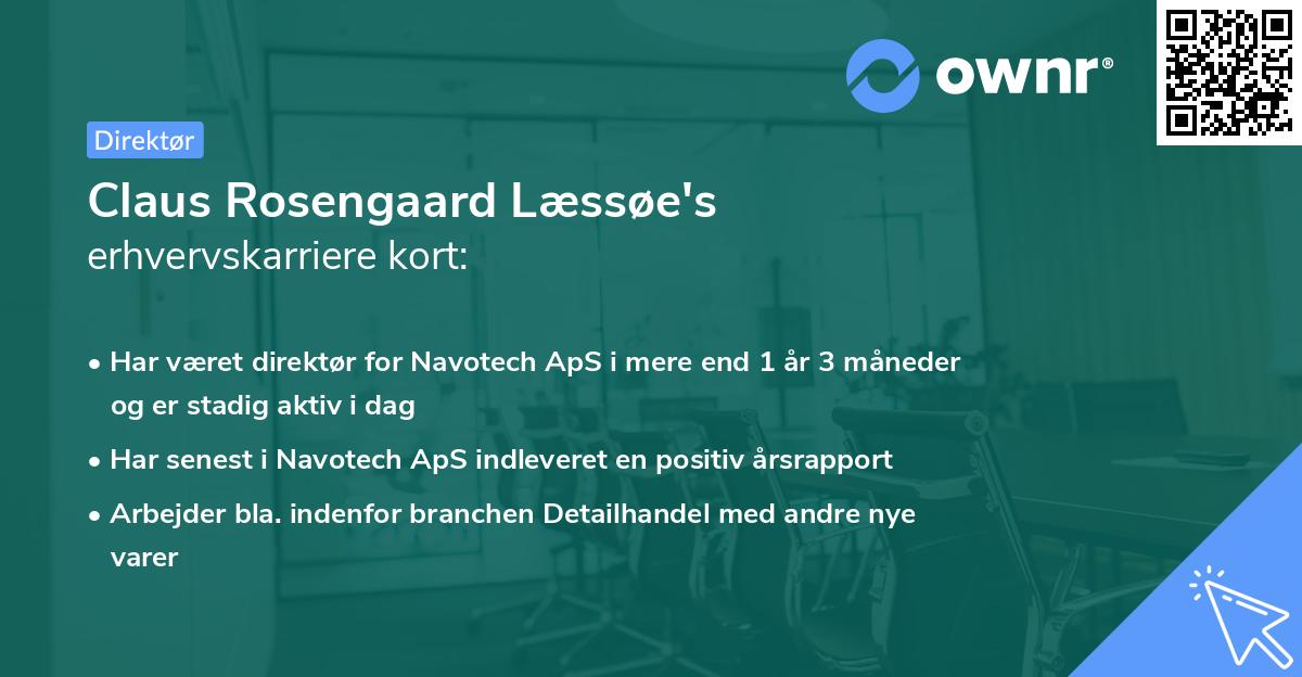 Claus Rosengaard Læssøe's erhvervskarriere kort