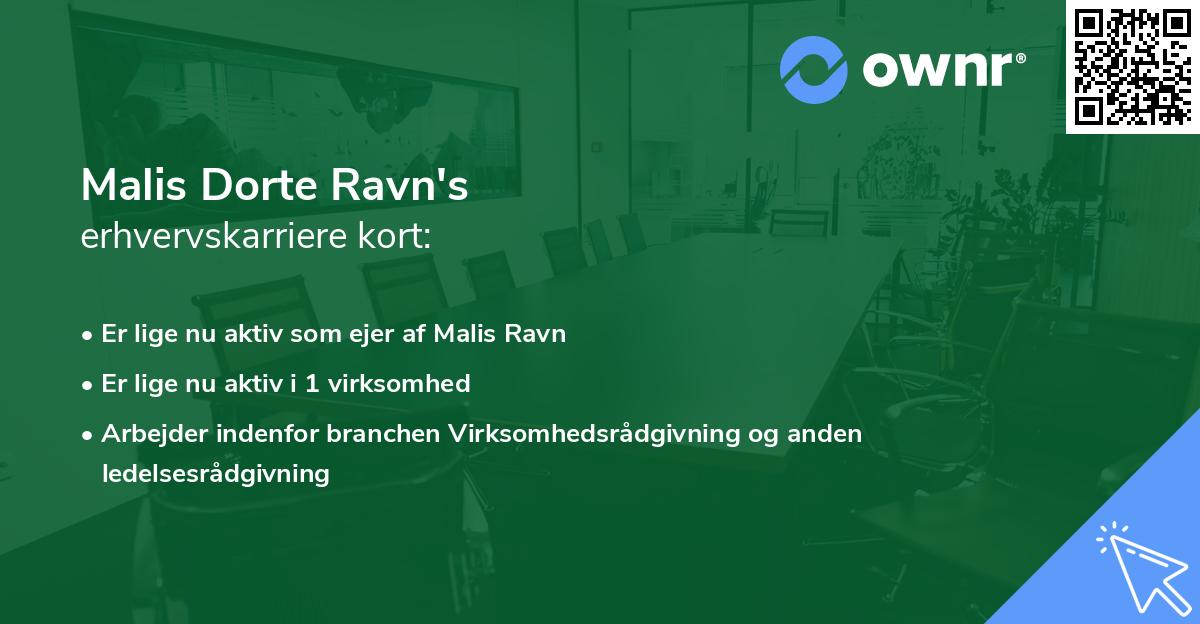 Malis Dorte Ravn's erhvervskarriere kort