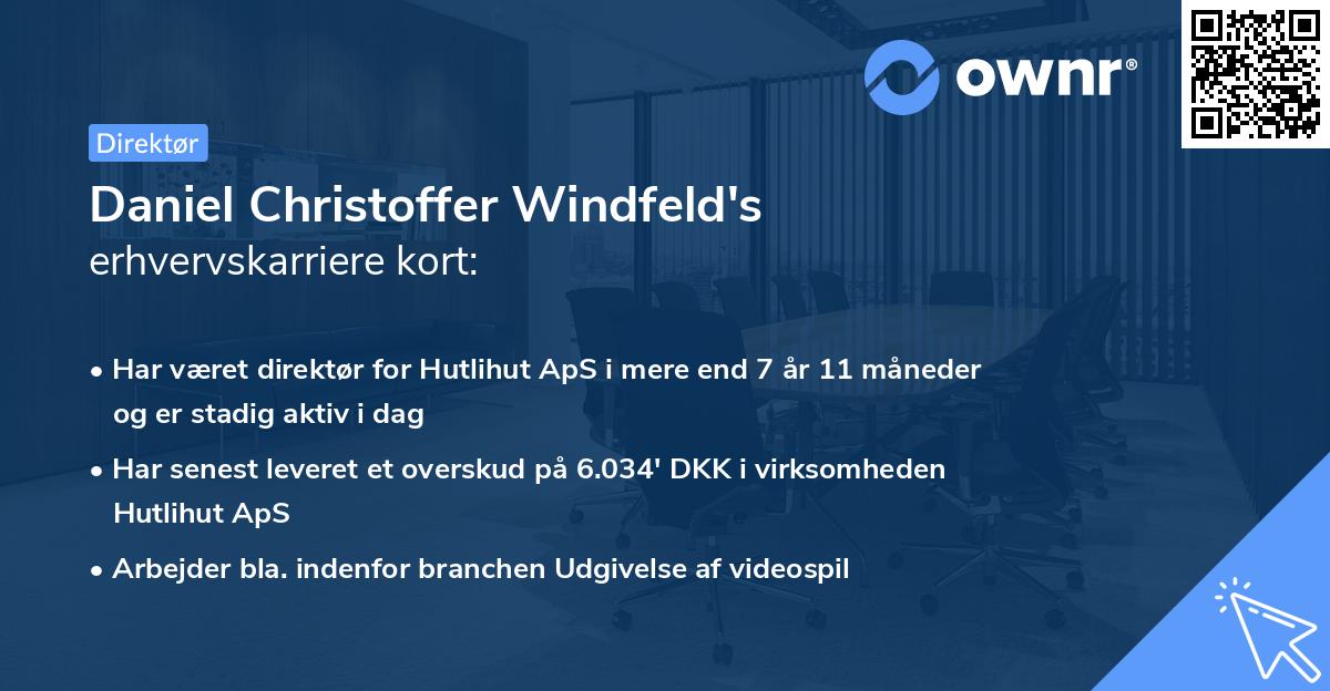 Daniel Christoffer Windfeld's erhvervskarriere kort