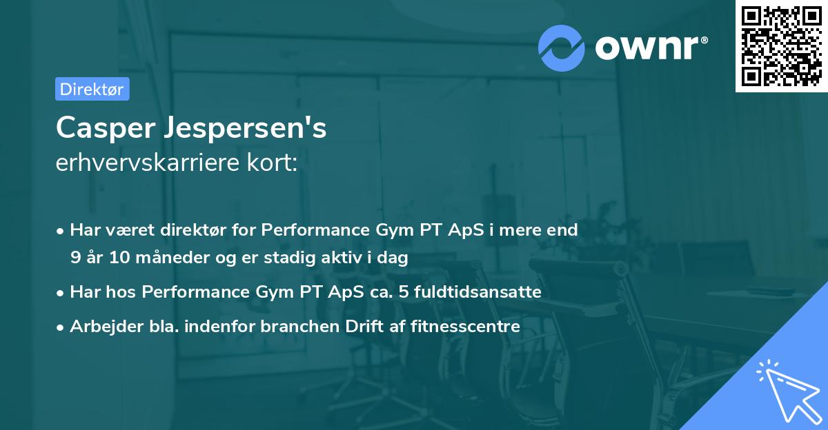 Casper Jespersen's erhvervskarriere kort