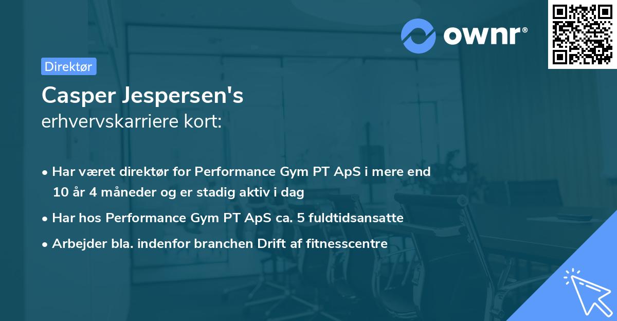 Casper Jespersen's erhvervskarriere kort