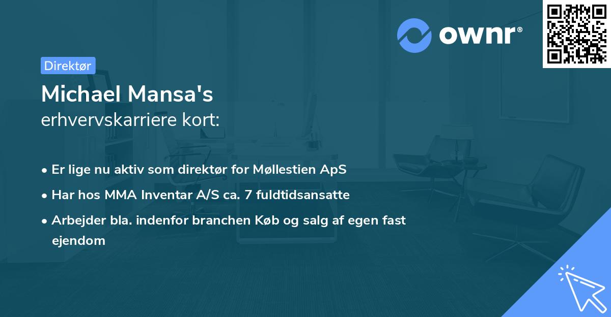 Michael Mansa's erhvervskarriere kort