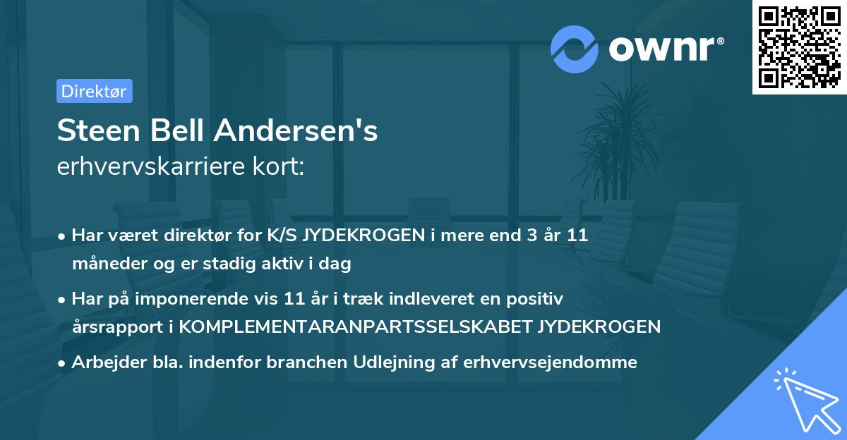 Steen Bell Andersen's erhvervskarriere kort