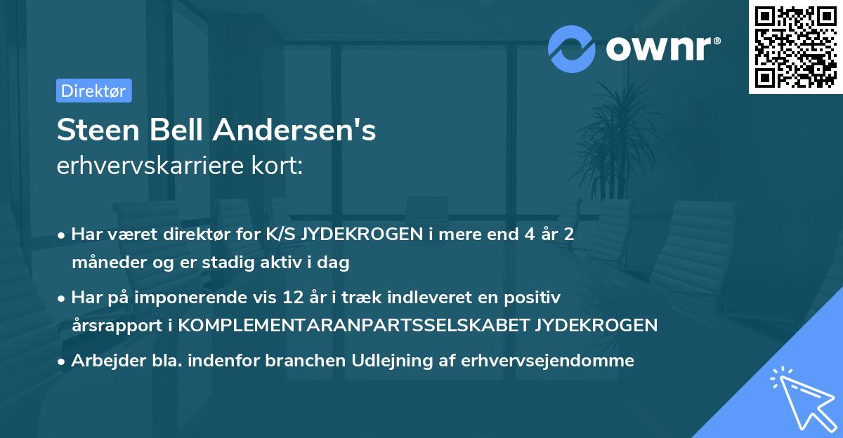 Steen Bell Andersen's erhvervskarriere kort
