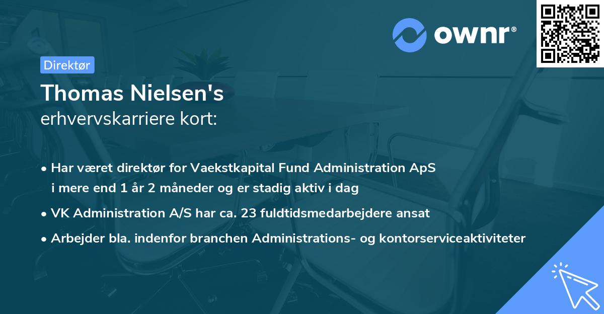 Thomas Nielsen's erhvervskarriere kort
