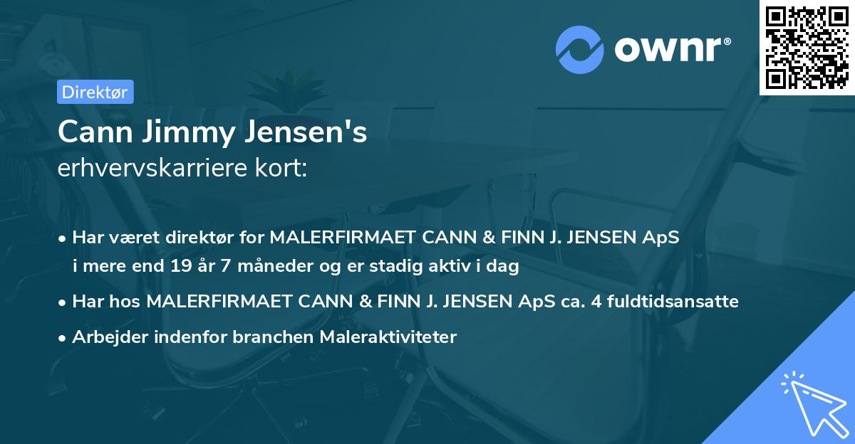 Cann Jimmy Jensen's erhvervskarriere kort