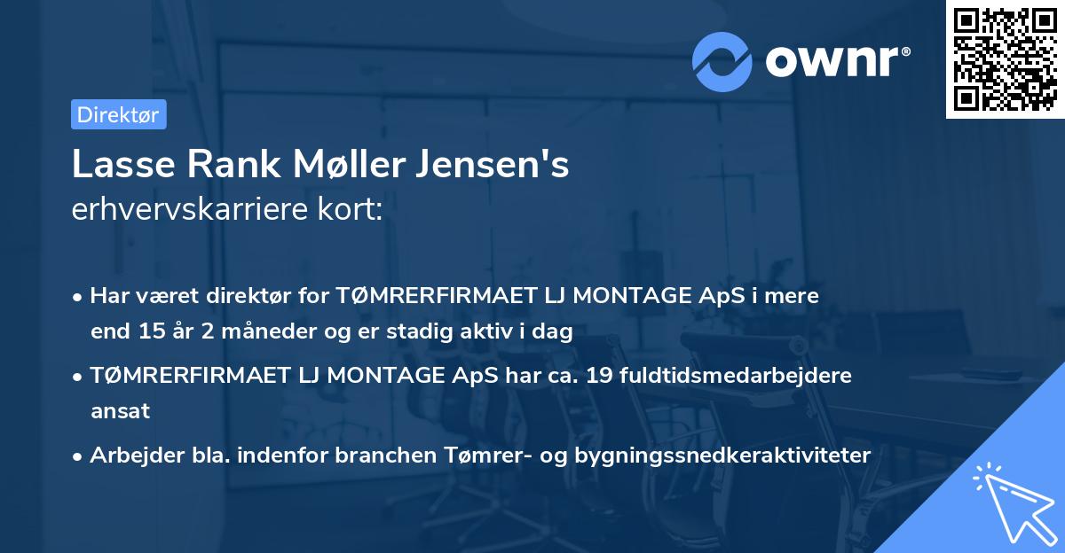 Lasse Rank Møller Jensen's erhvervskarriere kort