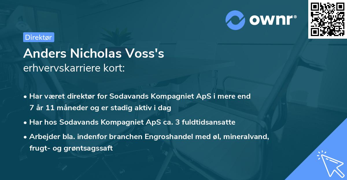 Anders Nicholas Voss's erhvervskarriere kort