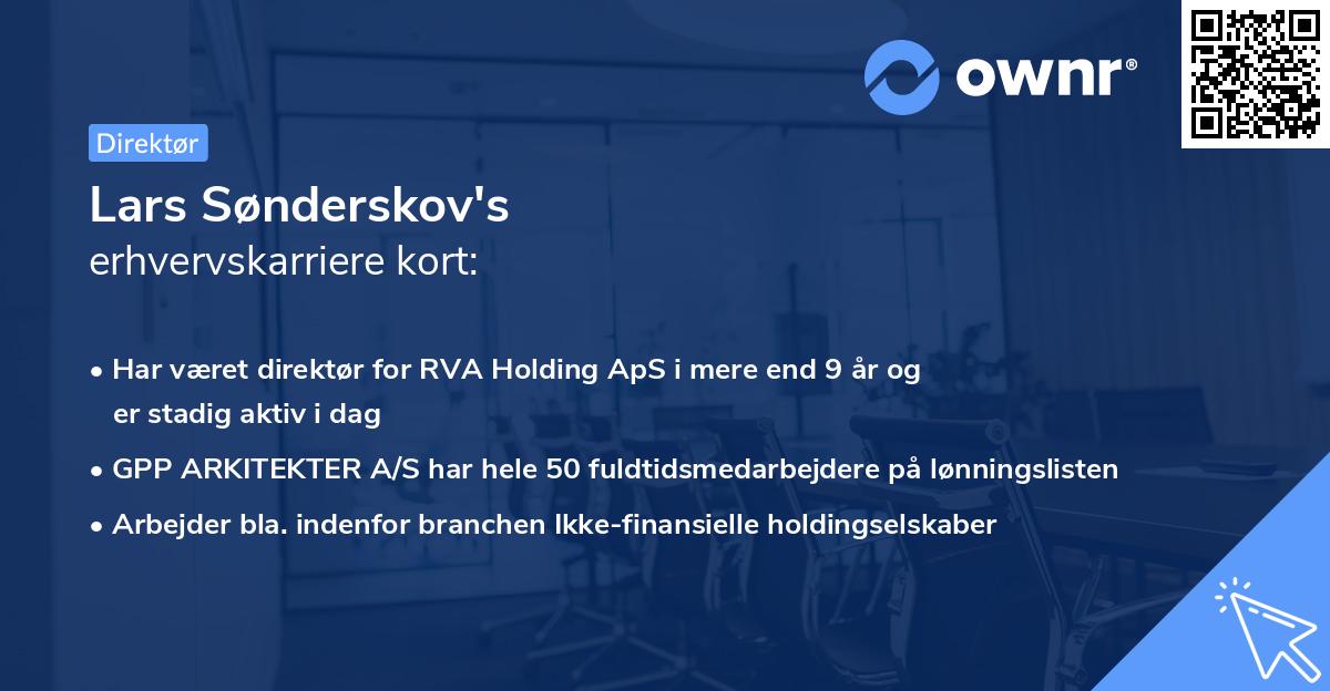 Lars Sønderskov's erhvervskarriere kort