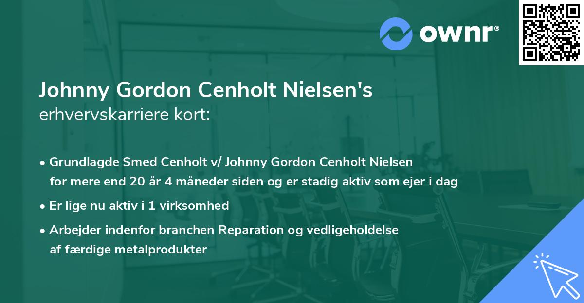 Johnny Gordon Cenholt Nielsen's erhvervskarriere kort