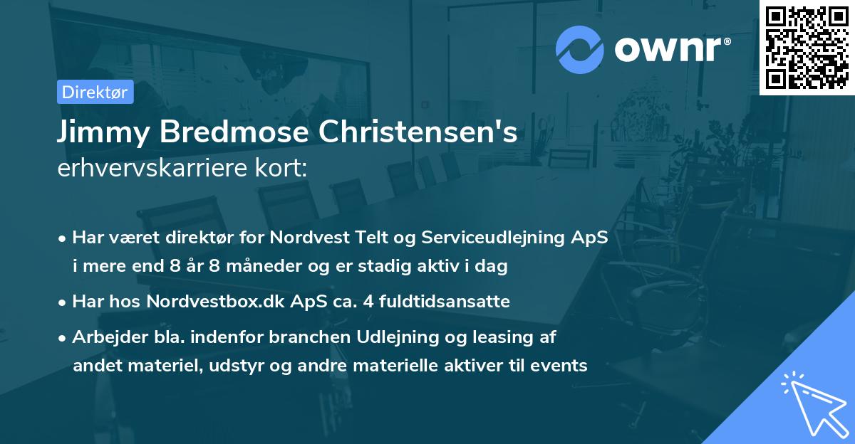 Jimmy Bredmose Christensen's erhvervskarriere kort