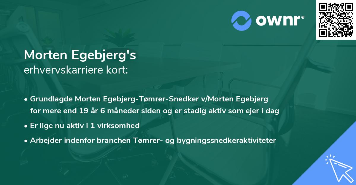 Morten Egebjerg's erhvervskarriere kort