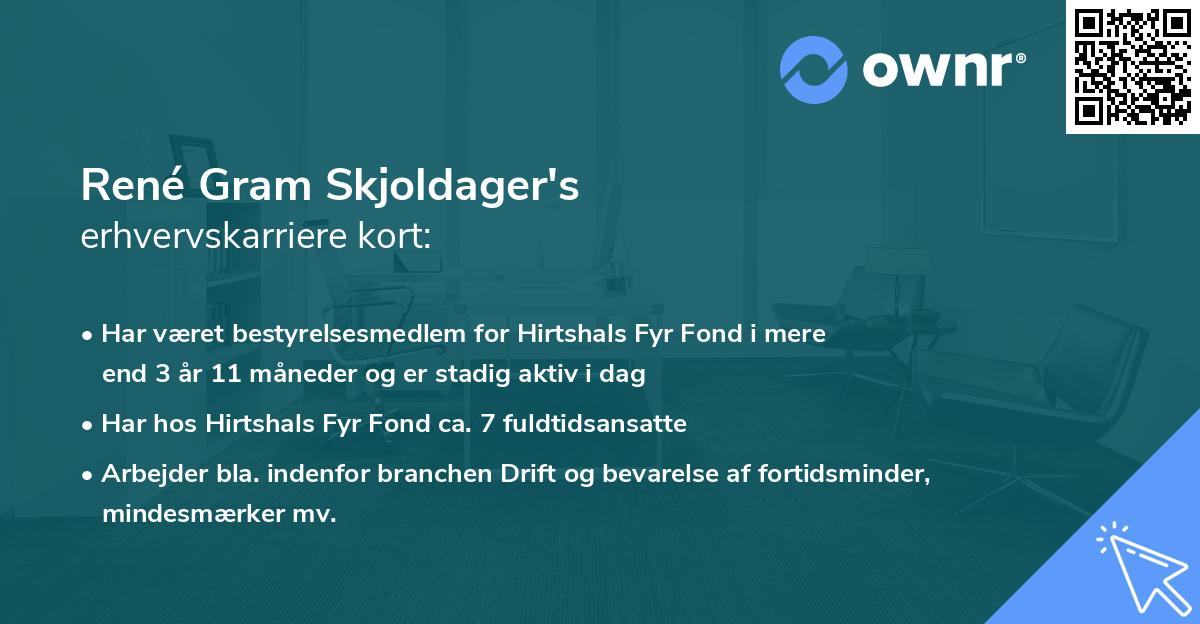 René Gram Skjoldager's erhvervskarriere kort
