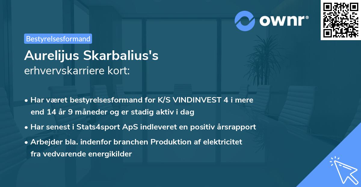 Aurelijus Skarbalius's erhvervskarriere kort