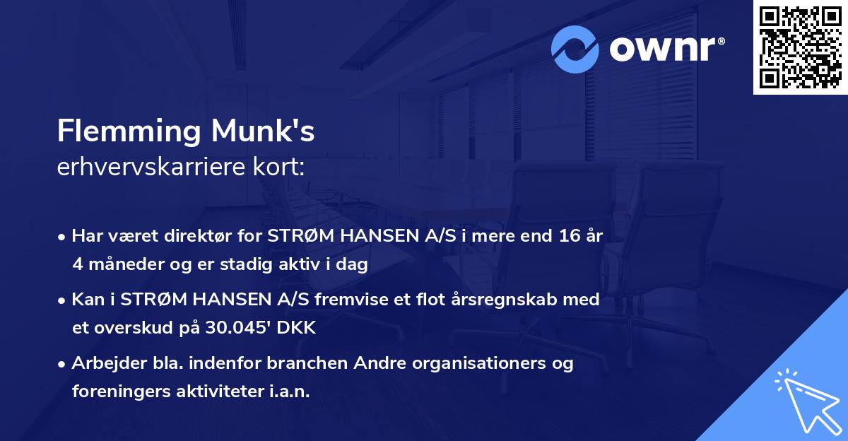 Flemming Munk's erhvervskarriere kort