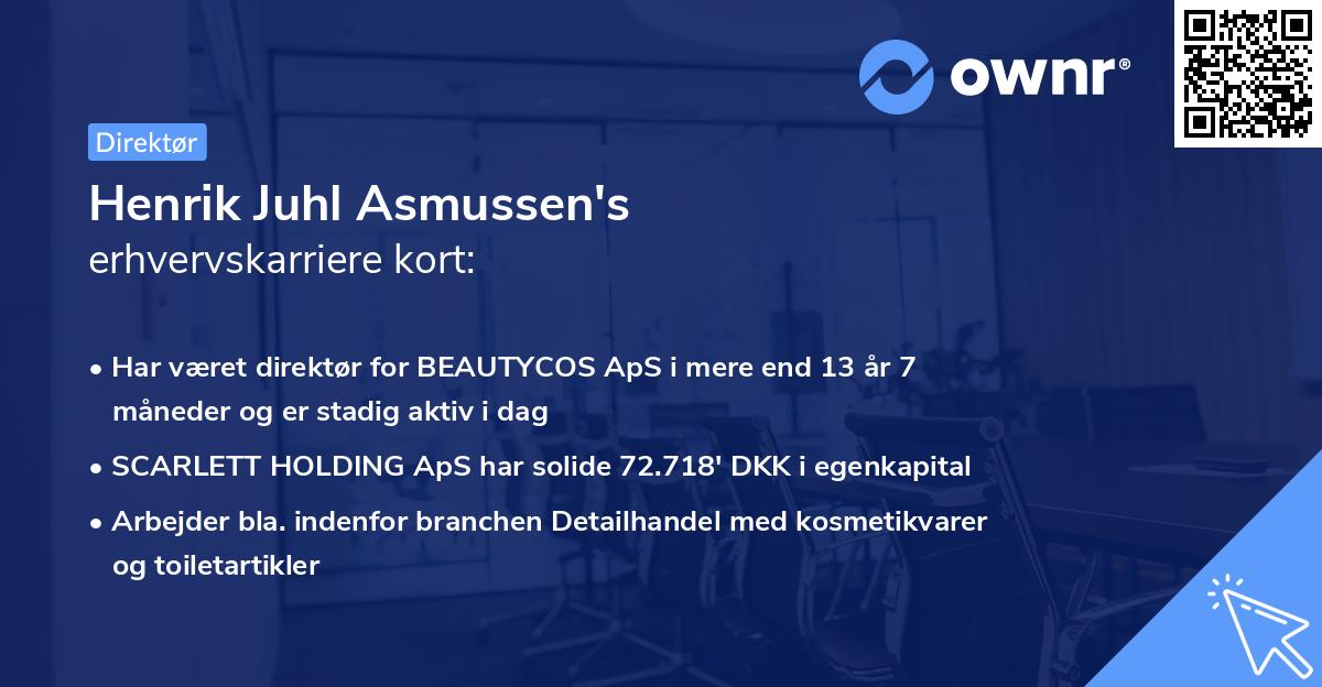Henrik Juhl Asmussen's erhvervskarriere kort