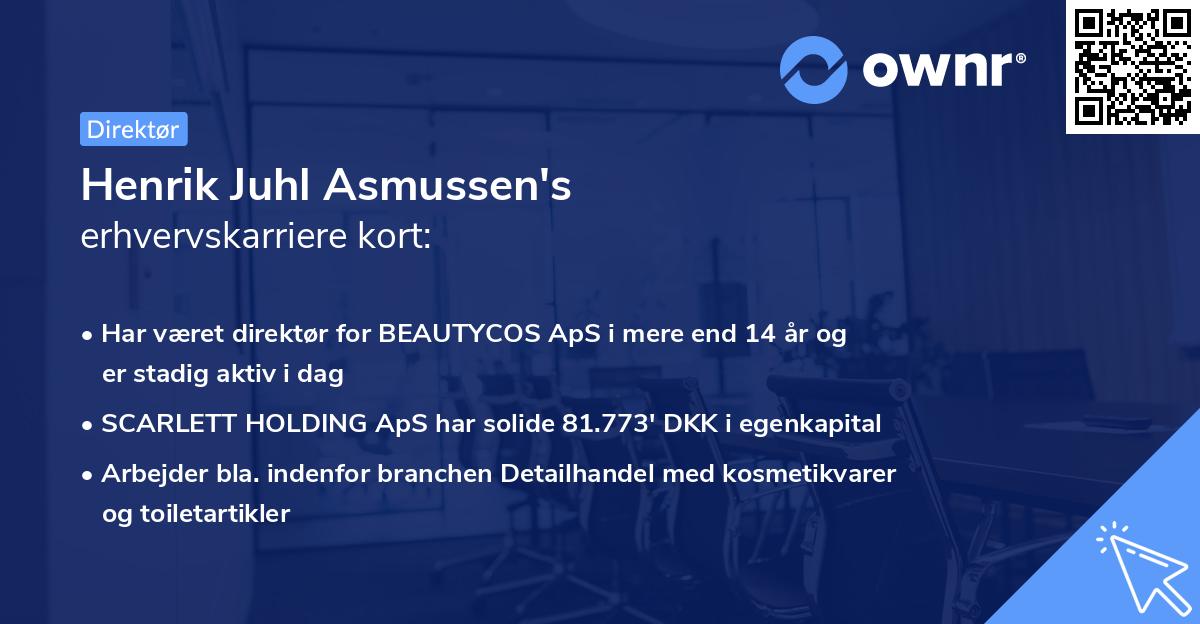 Henrik Juhl Asmussen's erhvervskarriere kort