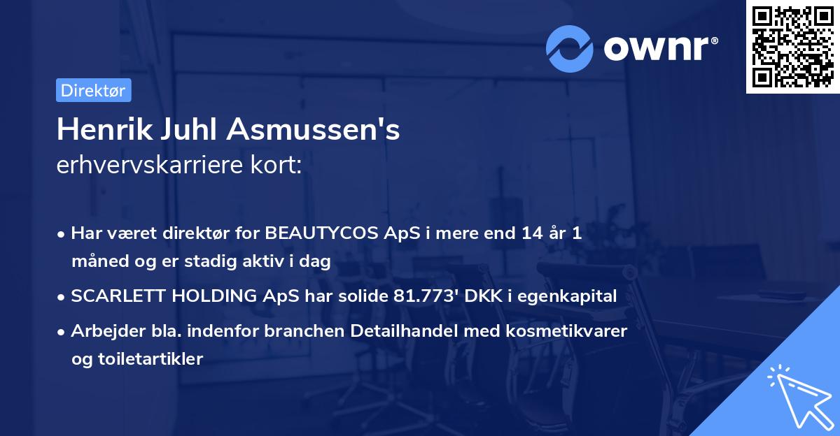 Henrik Juhl Asmussen's erhvervskarriere kort