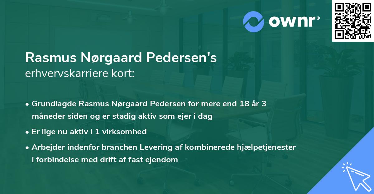Rasmus Nørgaard Pedersen's erhvervskarriere kort