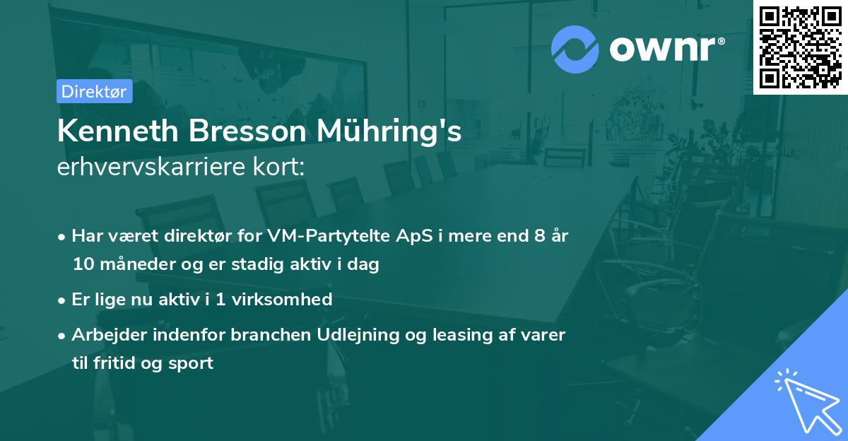 Kenneth Bresson Mühring's erhvervskarriere kort