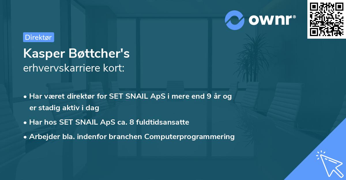 Kasper Bøttcher's erhvervskarriere kort