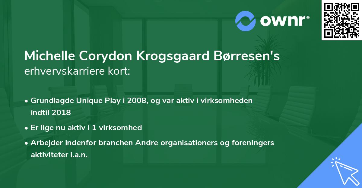 Michelle Corydon Krogsgaard Børresen's erhvervskarriere kort