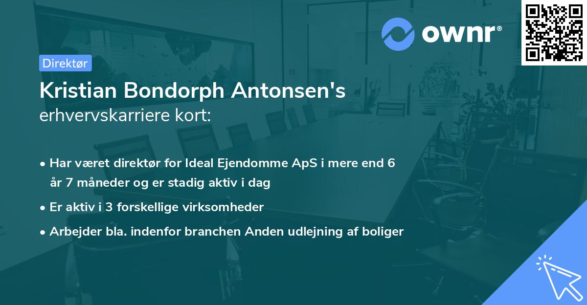 Kristian Bondorph Antonsen's erhvervskarriere kort