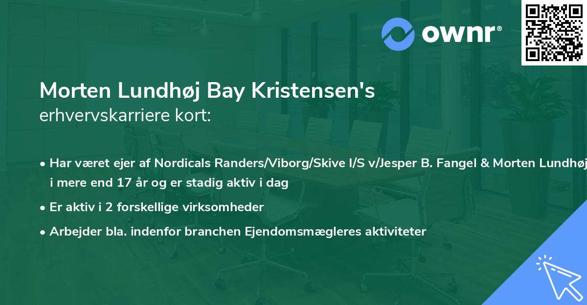 Morten Lundhøj Bay Kristensen's erhvervskarriere kort