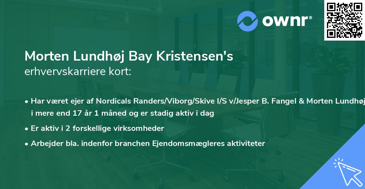 Morten Lundhøj Bay Kristensen's erhvervskarriere kort