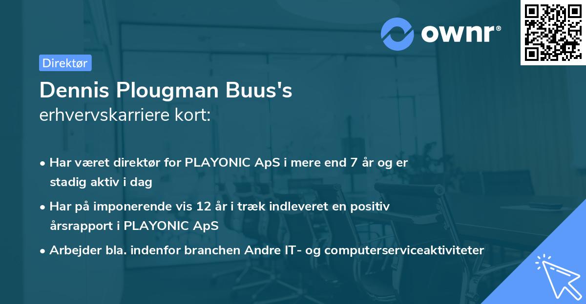 Dennis Plougman Buus's erhvervskarriere kort