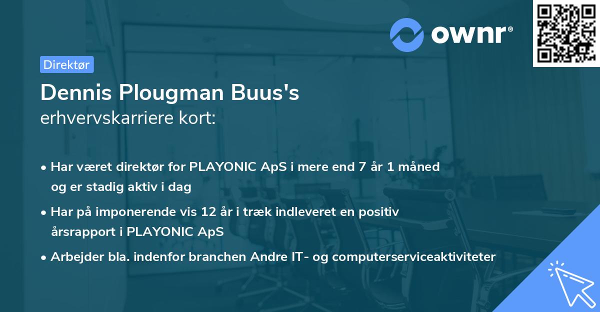 Dennis Plougman Buus's erhvervskarriere kort