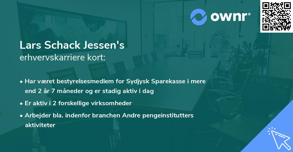 Lars Schack Jessen's erhvervskarriere kort