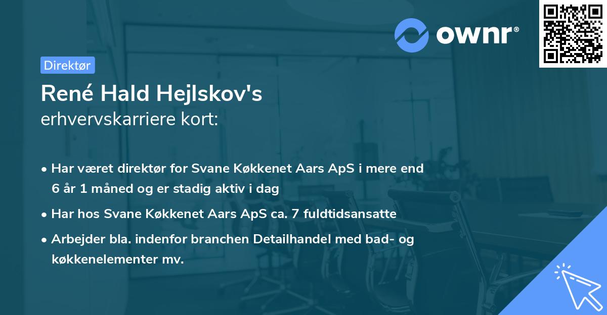 René Hald Hejlskov's erhvervskarriere kort