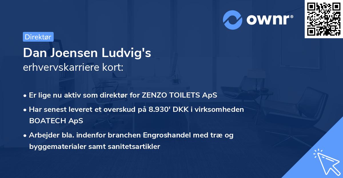 Dan Joensen Ludvig's erhvervskarriere kort