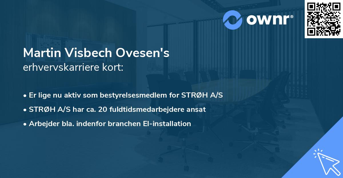 Martin Visbech Ovesen's erhvervskarriere kort
