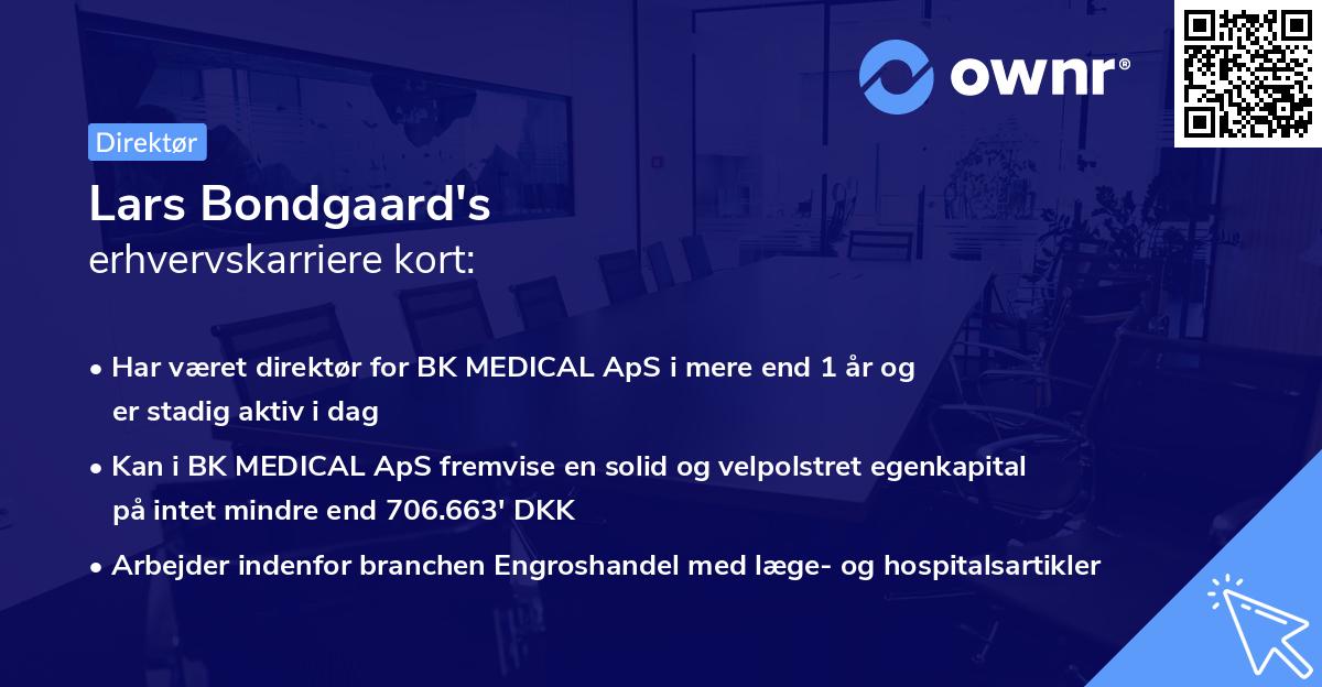 Lars Bondgaard's erhvervskarriere kort