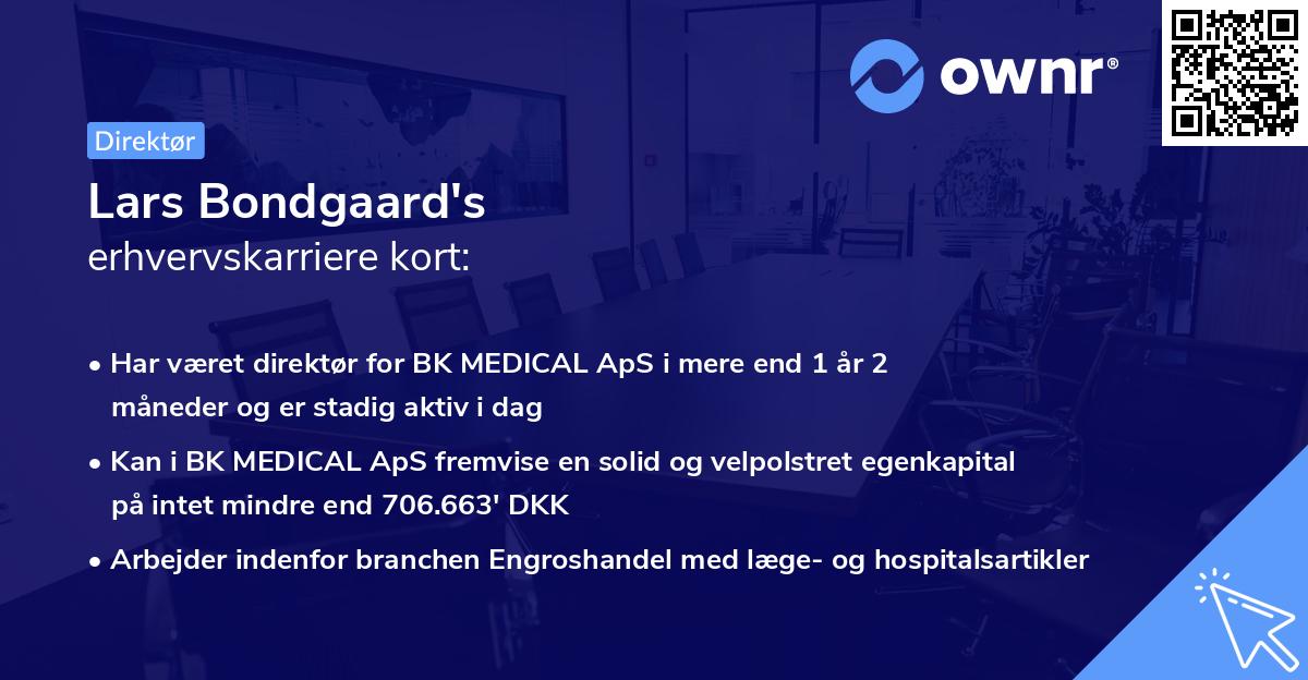 Lars Bondgaard's erhvervskarriere kort