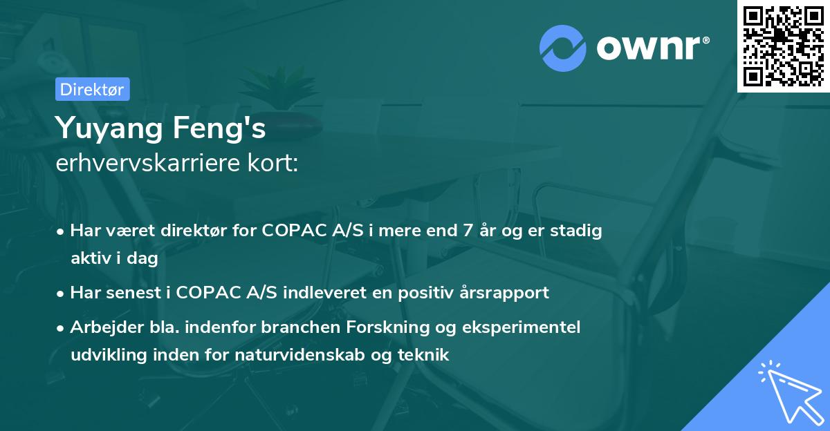 Yuyang Feng's erhvervskarriere kort