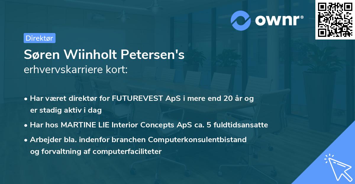 Søren Wiinholt Petersen's erhvervskarriere kort