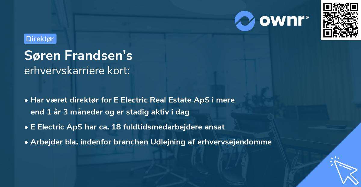Søren Frandsen's erhvervskarriere kort