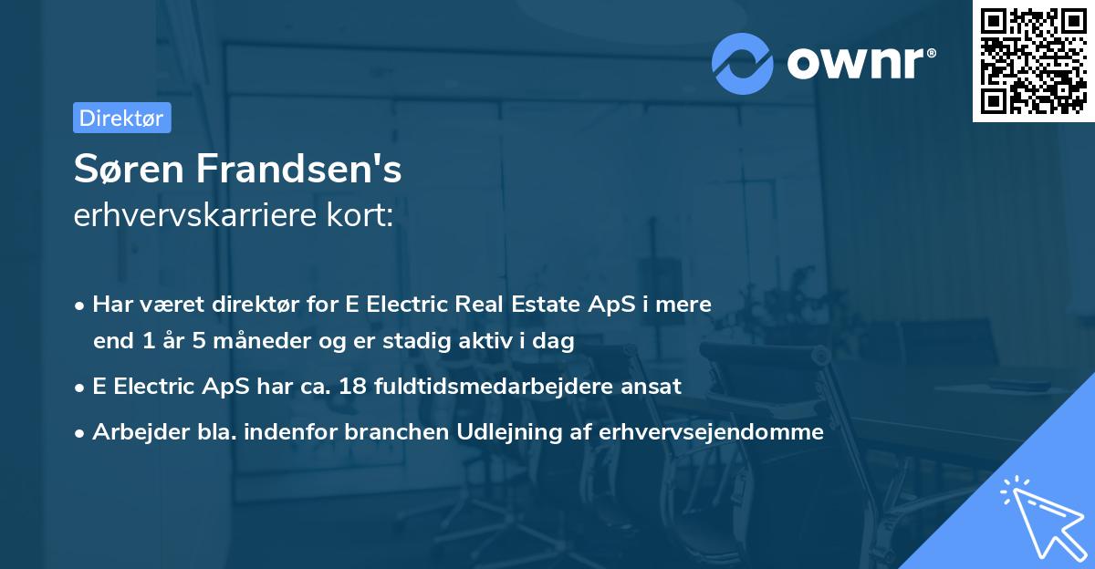 Søren Frandsen's erhvervskarriere kort