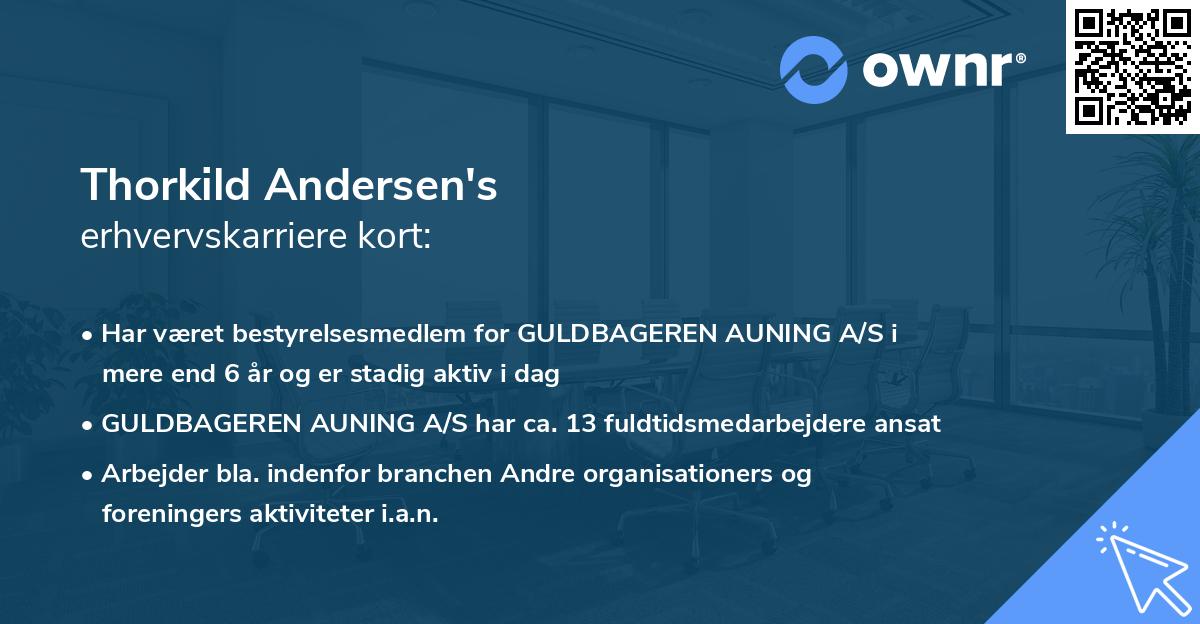 Thorkild Andersen's erhvervskarriere kort