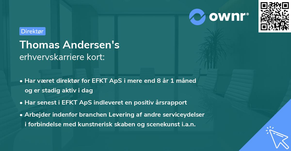Thomas Andersen's erhvervskarriere kort